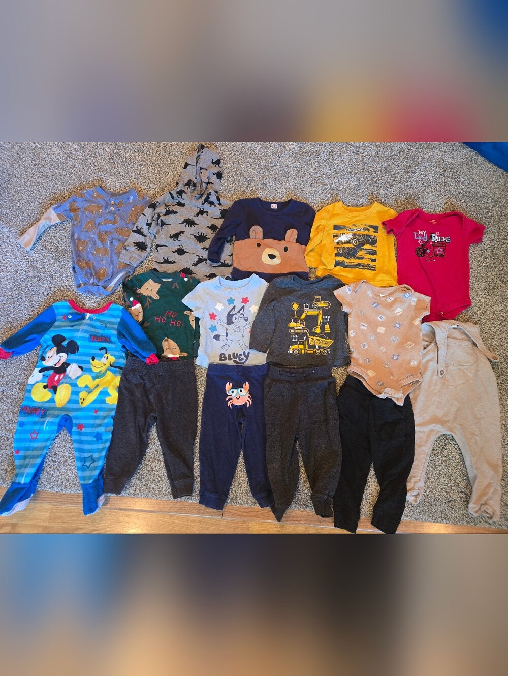 Boys 12 Month, 12-18 Month And 18 Month Bundle Includes Nike, Mickey, Etc